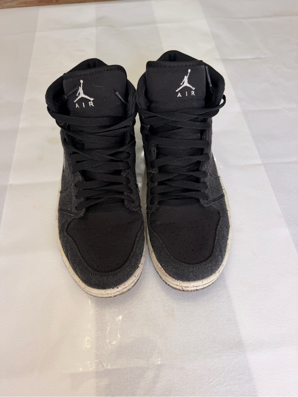 Nike Black High-Top Jordan Sneakers with White Jumpman size 8.5